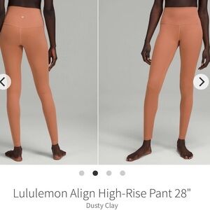 Lululemon Align High-Rise Pant 28" Dusty Clay Double Layered 2022 W5CTIS Nulu 4